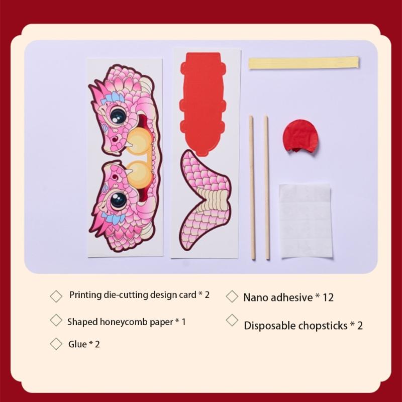 Chinese Snake Dance Craft Set Handmade 3D Snake Paper Puppet Set for Children Adult School Kindergarten