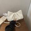 Popular Underarm Bag with Cloud-like Texture, Small and Exclusive Single-shoulder Pleated Crossbody Bag
