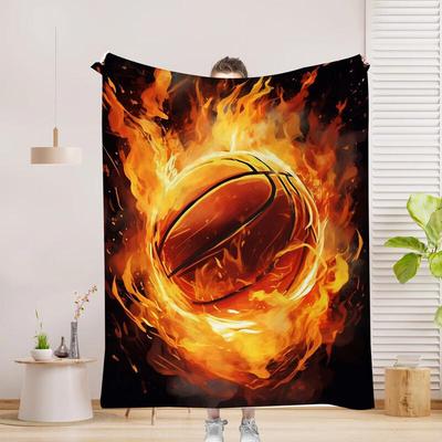 Basketball Design Office Nap Blanket