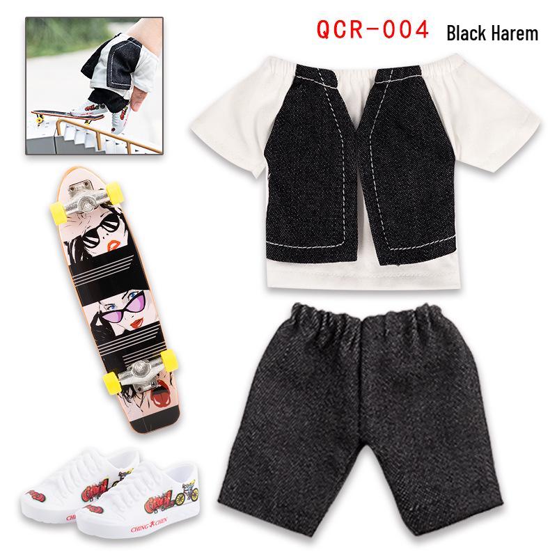 Mini Finger Bike, Skateboard, Scooter & Pants Toy Set