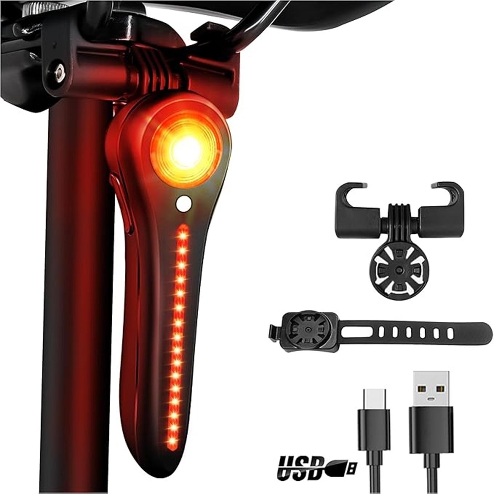 

Smart Bike Brake Taillight, High-Intensity LED Rear Light, Flowing Night Riding Light for Road Bikes, Cycling Safety Light for Nighttime One Size чёрный