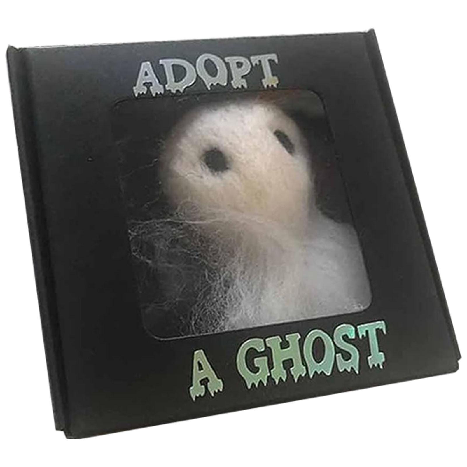

Adopt A Ghost Halloween Gift Box Spooky Pet Adoption Kit with Graveyard Certificate for Kids Adults Party Decor белый