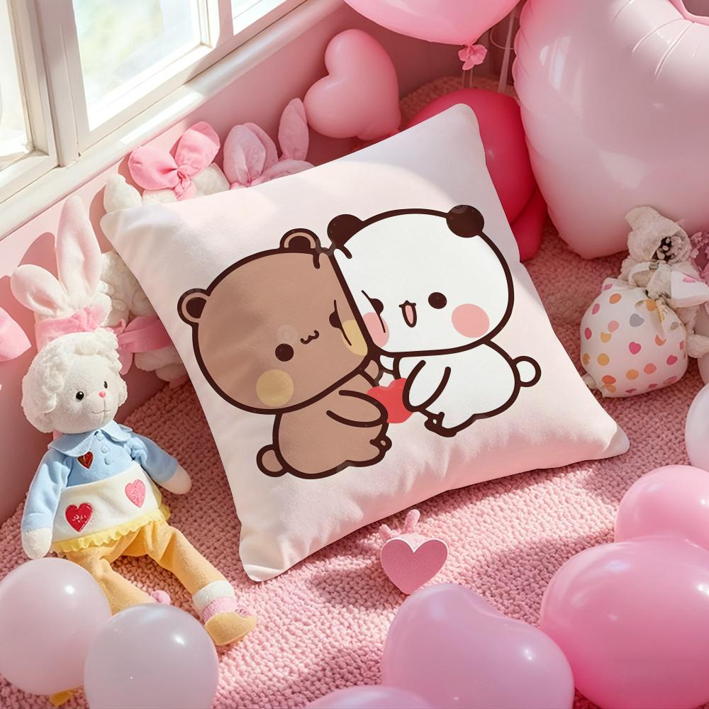 Panda Bubu And Dudu Cushion Cover Pattern Printed Pillowcase for Living Room Sofa Cushion Cover & Bedroom Decor
