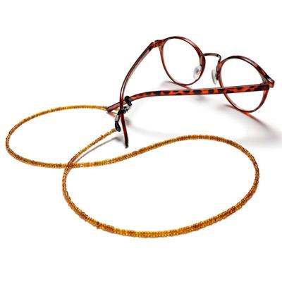 Gelbes Brillenband mit Kürbisperlen W6B5D68