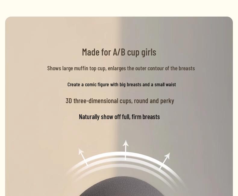 Wirefree Push-Up Enhancing Bra: Small Chest, Fixed Cup, Anti-Sagging, Seamless Design with Side Support