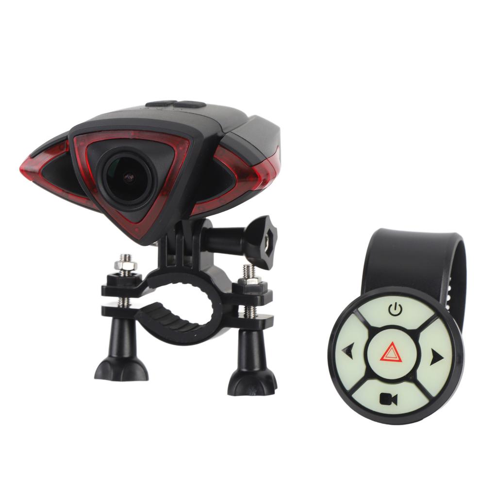 Cycling Camera with Tail Light 1080P Rear View Camera Recorder IPX5 Water Resistant 150 Degree Wide Angle EIS Anti
