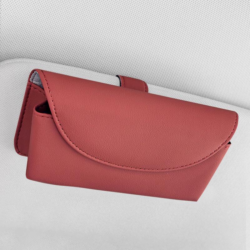 Car-Mounted Eyeglass Case Storage Box Sunshade Organizer - Interior Automotive Eyeglass Holder And Decoration Accessory