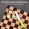 TJ POP Cutting Board Endgrain Rubberwood Combination Natural Wood Marquetry Checkerboard Pattern High Resistant Lacquer Finish Hygienic Vertical Fiber