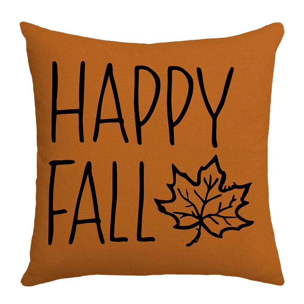New Autumn Pillow Home Pumpkin Polka Dot Striped Maple Leaf Thanksgiving Sofa Pillow Cover