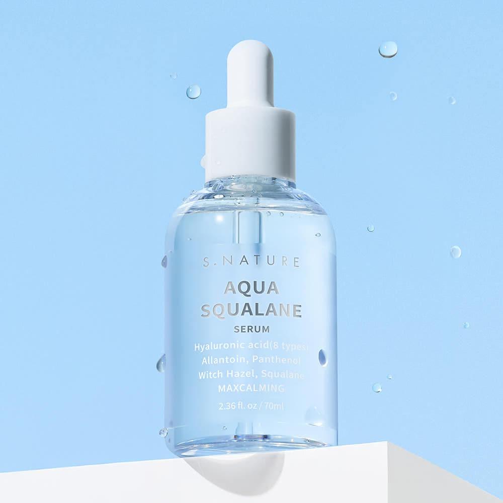 S.NATURE Aqua Squalane Serum Deep Hydration Moisture Barrier 70ml Korean Skincare K Beauty Serum
