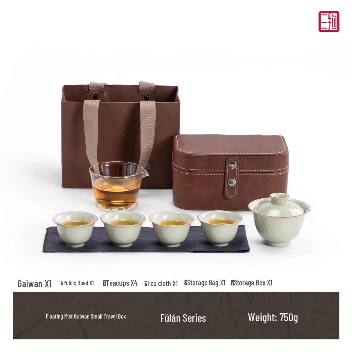 Nanshan Travel Gongfu Tea Set: One Pot, Four Cups