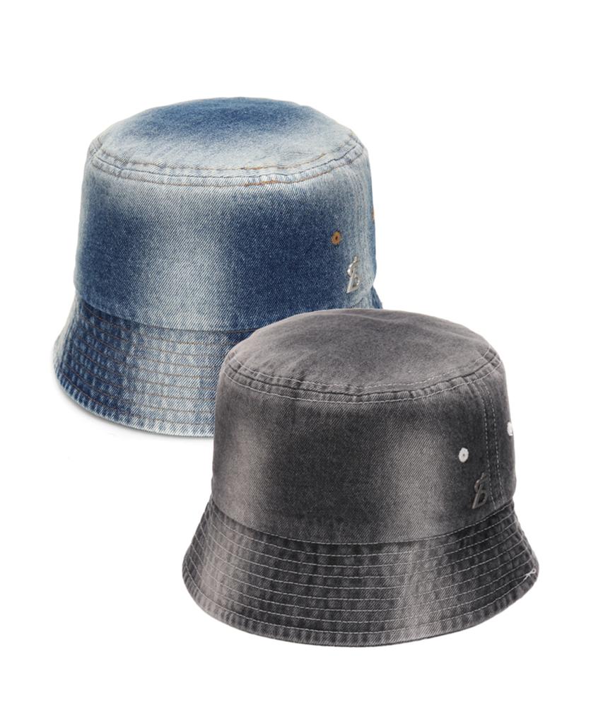 Beullaegsaenjeu Logo Standard Denim Washed Bucket Hat (2 Colors)