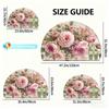 1 Pezzo Tappetino Benvenuto Semicircolare Floreale Rosa Primaverile Antiscivolo per Esterno Patio Portico Cucina Bagno Ingresso Tappetino per Pavimento