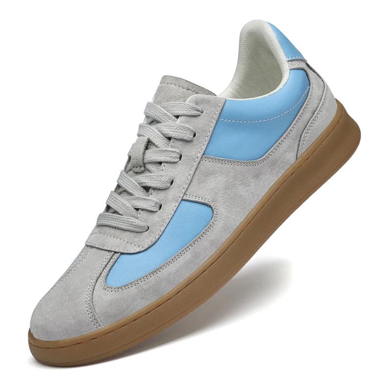Fashion Men's Flats Genuine Leather Outdoor Daily Vulcanize Shoes Fashion Casual Sneakers Comfort Sports Flats Male Walking Footwear