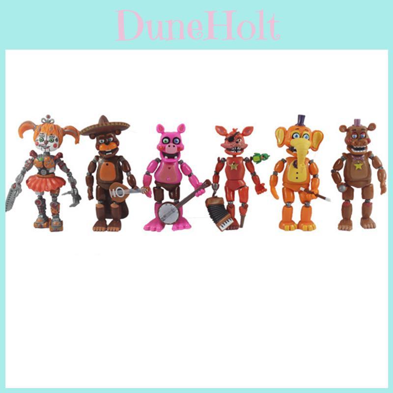 Exkluzivní sada 6 rozsvěcujících akčních figurek Five Nights At Freddy's Pro děti a sběratele