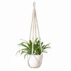 Handmade Macrame Plant Hanger Indoor Hanging Planter Basket Woven Cotton Rope Flower Pot Crochet Plant Holder Stand for Decor