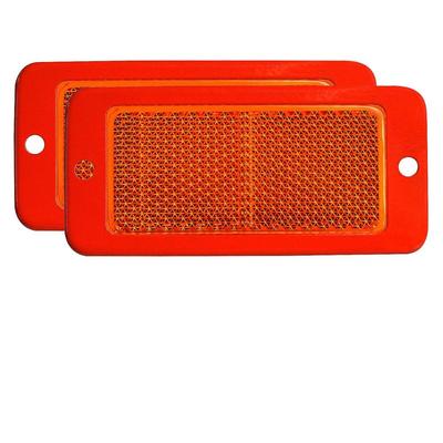 2X Amber Mudguard Reflector for Massey Ferguson 100 Series | Steel Frame | Waterproof PMMA Lens | Universal Safety Reflex Reflector