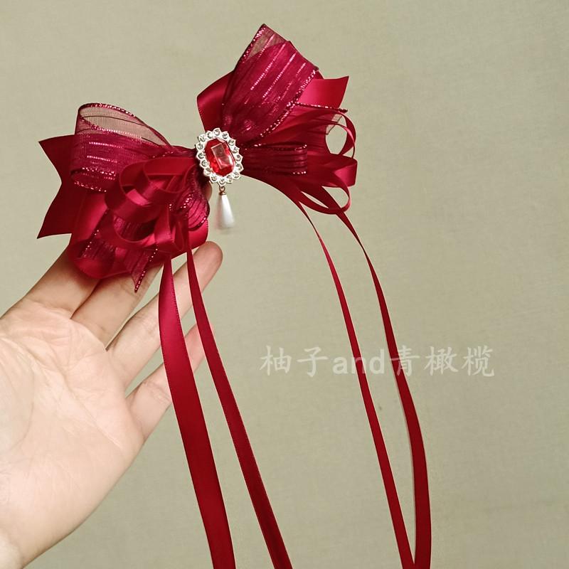 

Red Lolita Headband Hairpin Silent Manor Galaxy Bright Butterfly Small Goth Top Hat Rose Girl Hair Accessories
