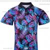 Novelty Graphic Short Sleeve Polo Shirt, Rooster & Taco Print, Casual Fun Wear