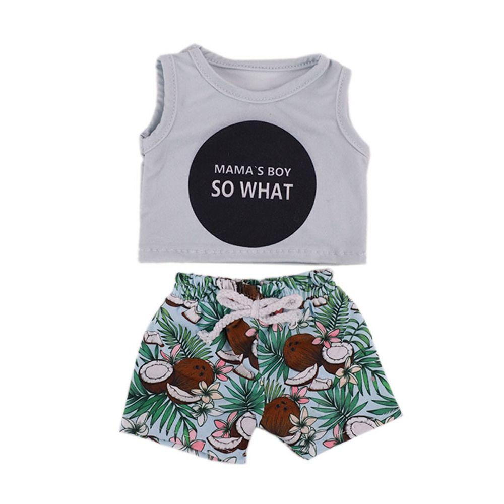 Summer Suit Boy Doll Cloth Short Sleeve 18 Inch Doll Cloth Cute   Boys and Girls