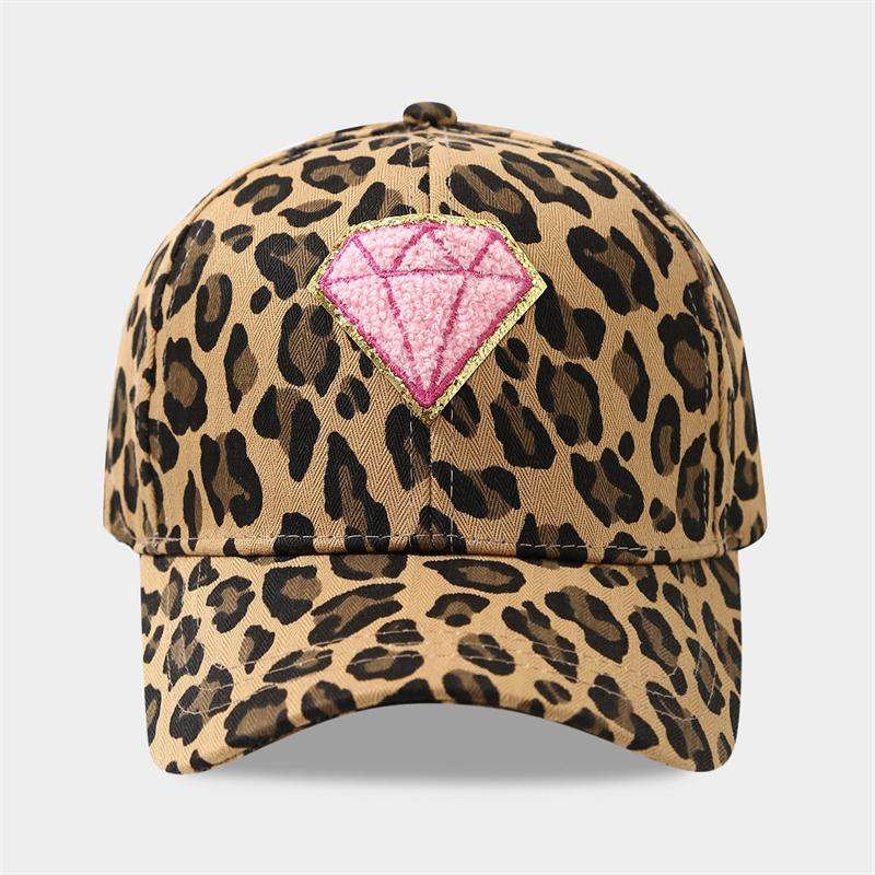 Leopard Print Baseball Caps Unisex Embroidery Spring Autumn Retro Outdoor Sunscreen Hat Adjustable Casual Lovers Fashion Hats