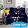 Custom Name Kobe Bryant's Legacy Numbers Blanket Bed Sofa Blanket Flannel Blanket for Camping, Hiking, Picnic Essentials,gift for Fan Family