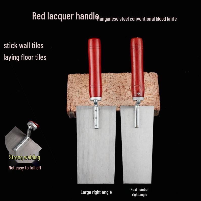 German Manganese Steel Plastering Trowel with Single & Double Toothed Edge for Tile and Ash Work