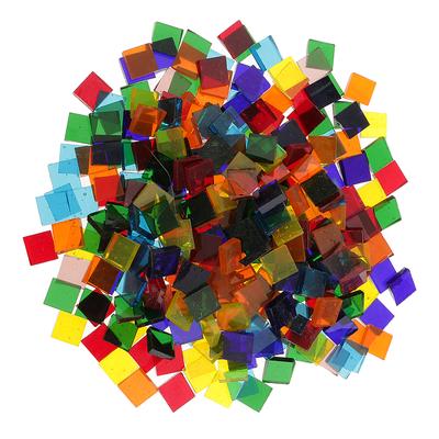 Piezas de Vidrio Transparente de Colores Variados Azulejos para Hacer Mosaicos Teselas para Rompecabezas Artes Artesanía DIY Accesorios