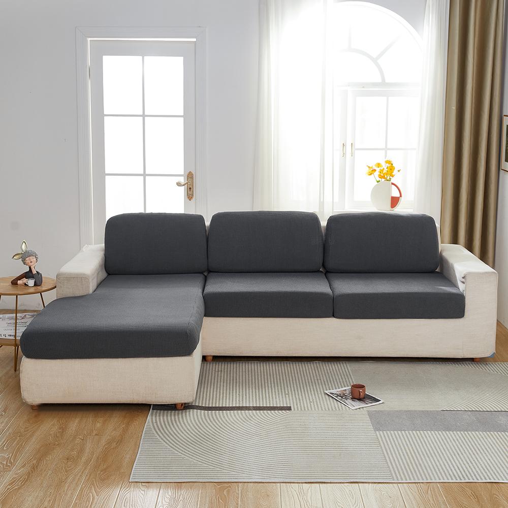 Solid Waterproof Sofa Cushion Cover Furniture Protector For Living Room Elastic Removable Armchair Cover L -Shaped Sofa Cover