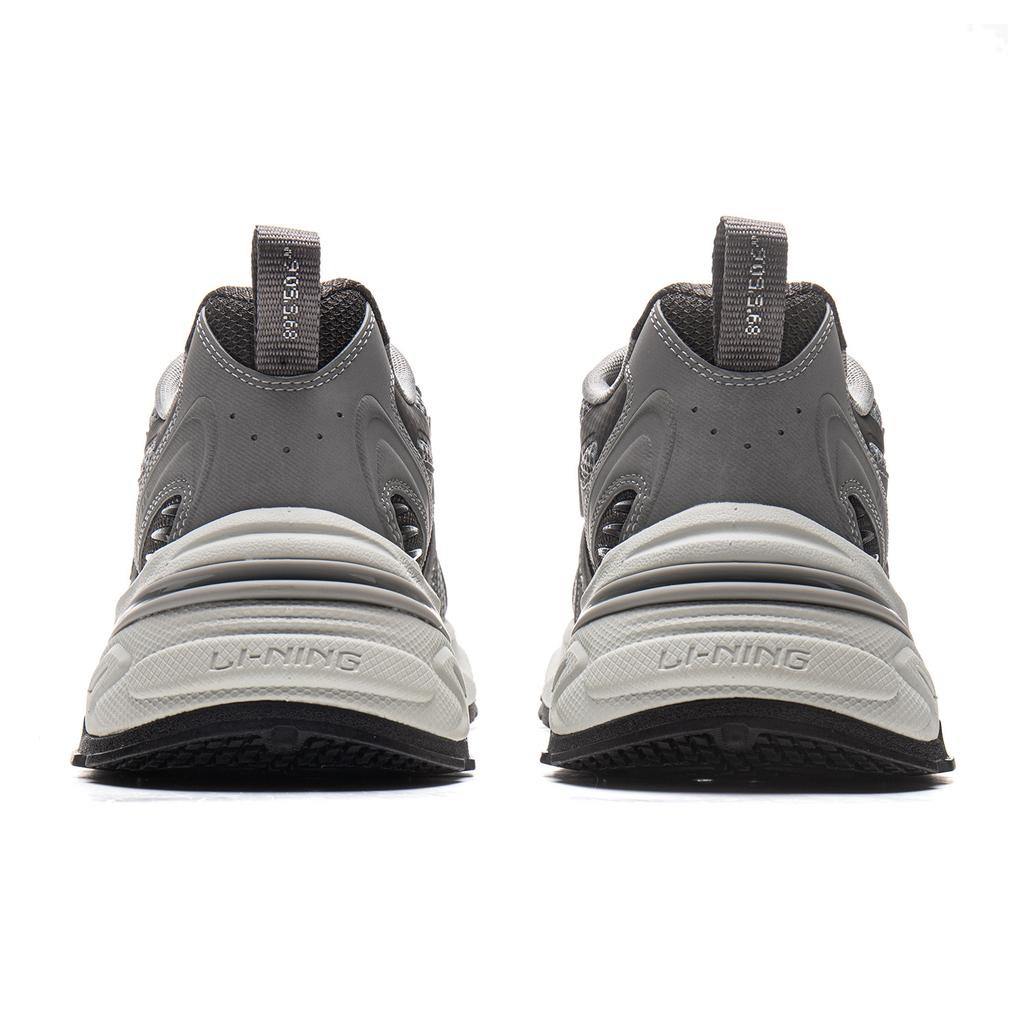 Li Ning Beichen 2K Slip Resistant, Abrasion Resistant, Height Increasing Low Top Chunky Sneakers Men's Gray AGCU323-3