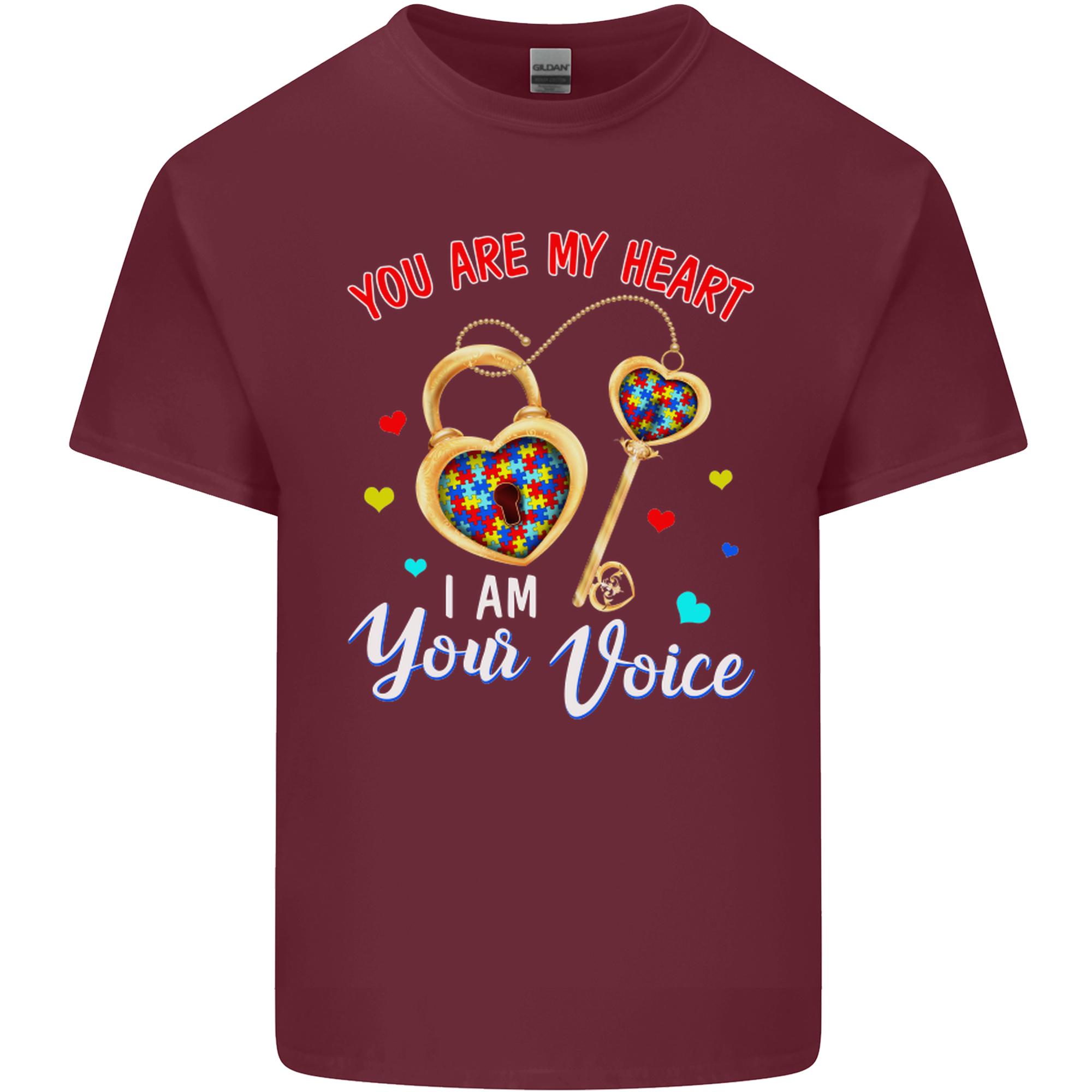 Autism You Are My Heart I Am Your Voice ASD Unisexs Light Cotton TShirt S