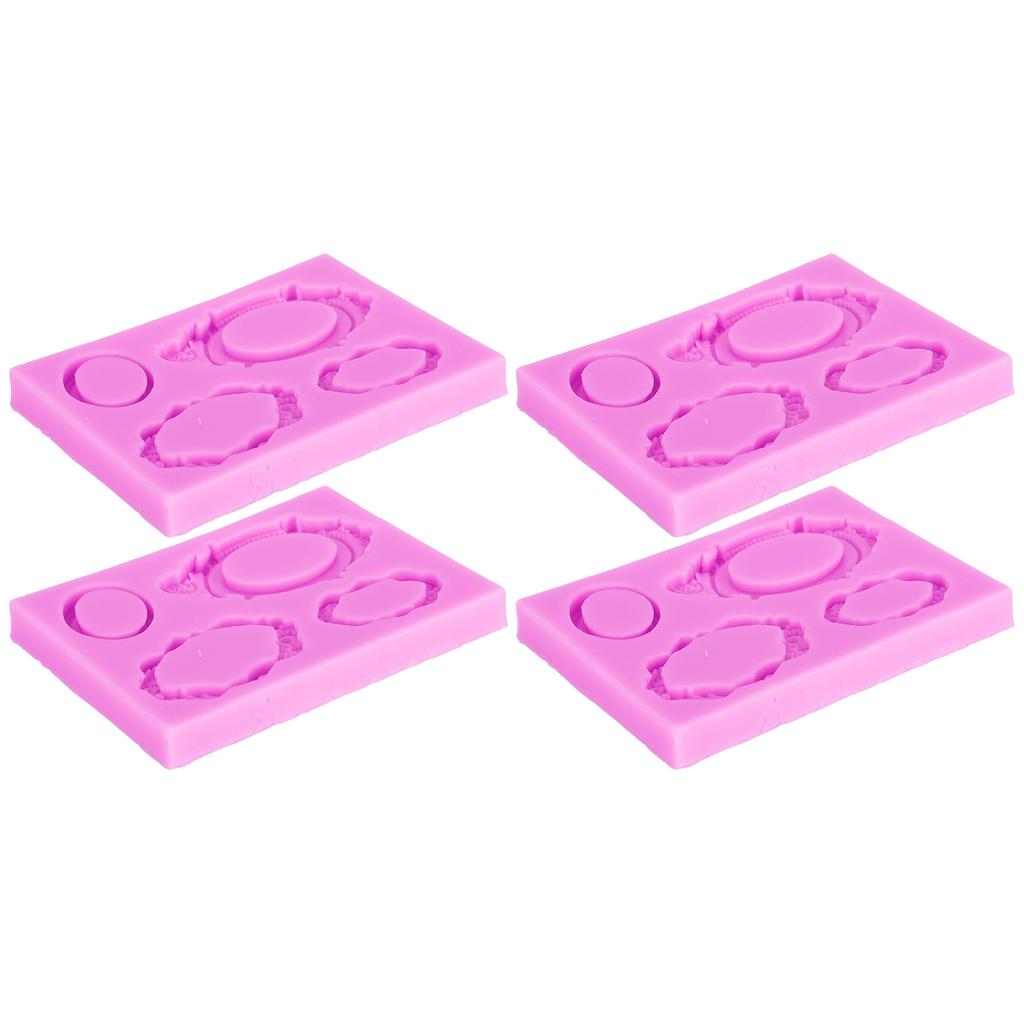 4pcs Picture Frames Silicone Mold Cake Decorating Photo Frame Chocolate Making Mold