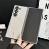 Rhombus Texture PU Leather Magnetic Phone Case for Samsung Galaxy Z Fold  Suit for Z Fold 7 6 5 4 3 5G Hard PC Protective Cover