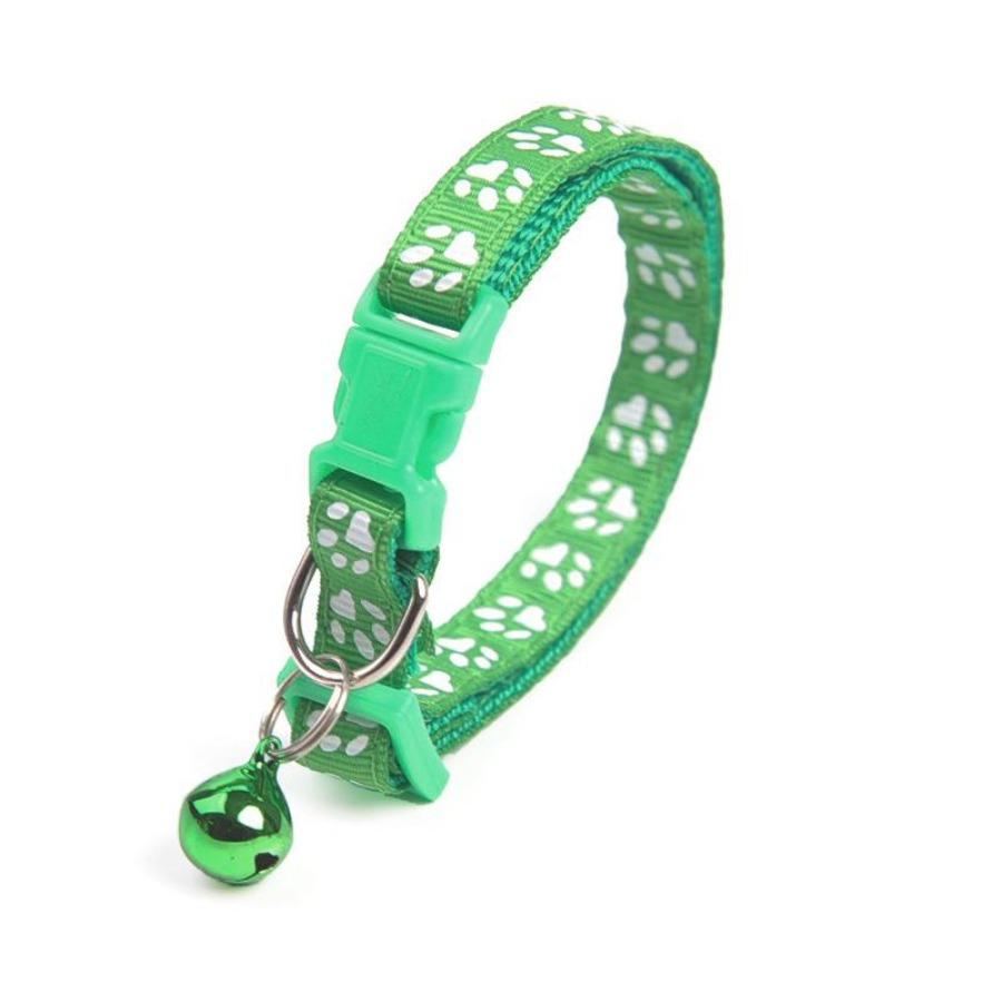 New Cute Bell Collar For Cats Dog Collar Teddy Bomei Dog Cartoon Funny Footprint Collars Leads Pet Cat Accessories Animal Goods