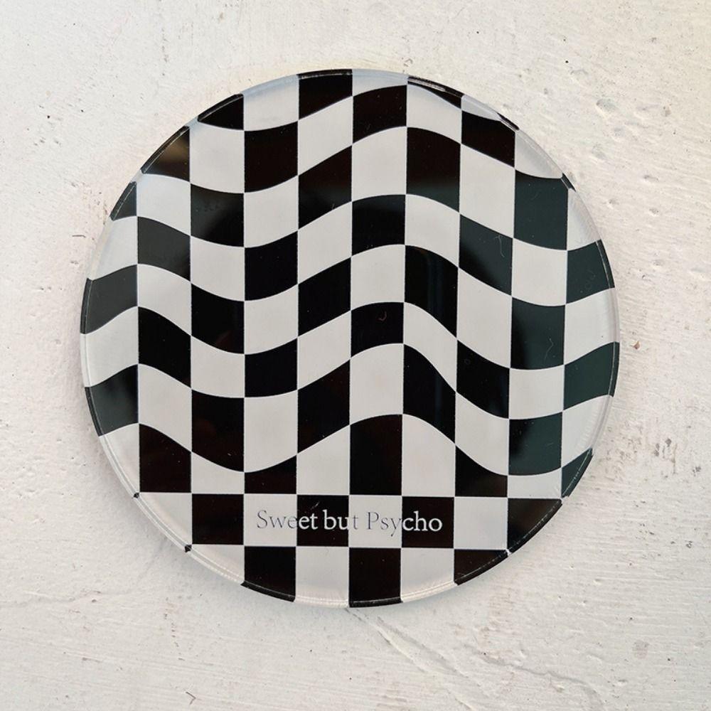 Non-Slip Checkerboard Acrylic Coaster Heat Insulation Drinks Placemat Simple Bowl Pad  Table
