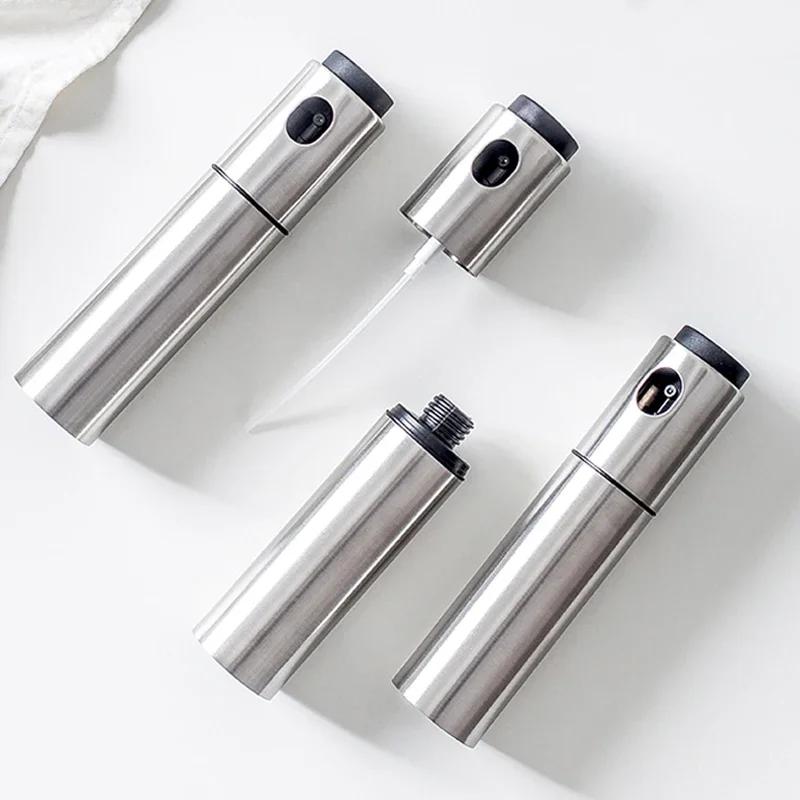 Oil Sprayer 100ml Stainless Steel Olive Oil Spray Bottle Dispenser Kitchen Gadget Accessories for Air Fryer Cooking BBQ Salad