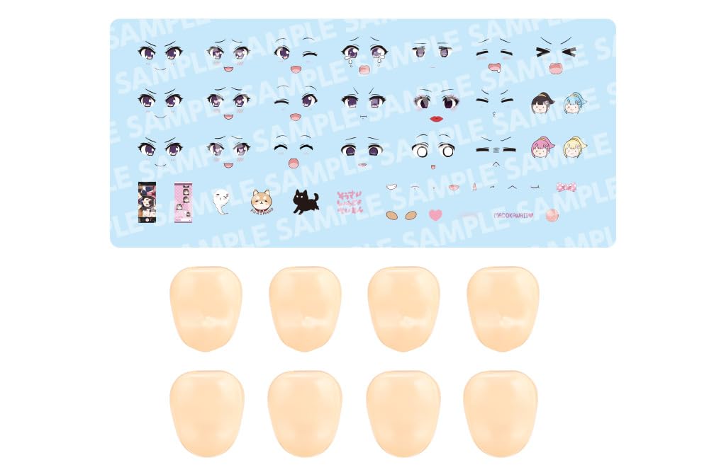 

Shojo Customized Face Decal Set 7 Erika Design for Madoka Yuki Approximately 18mm Tall Scale Plastic Model Kotobukiya s Sousai Teien & Vol. [Raghono