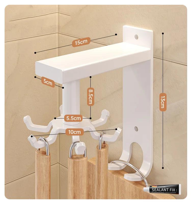 Скиммер 360 поворотная настенная стойка с крючком держатель для кухонных принадлежностей лопатка разделочная доска для хранения вращающаяся полка для кухонных принадлежностей 2769₽