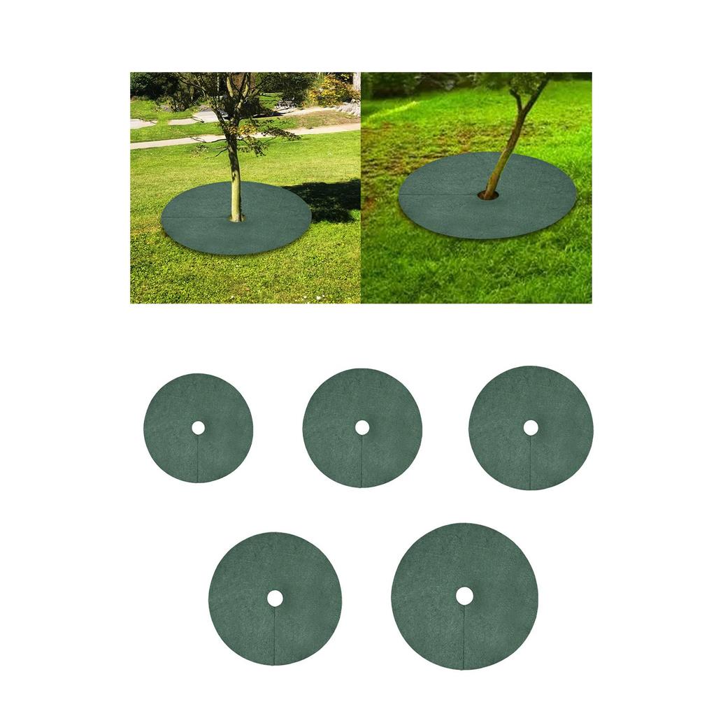 10 Pieces Tree Weeding Barrier Mats Garden Weeding Barriers Tree Protector Mats for Landscaping Patio Outdoor Tree Grass