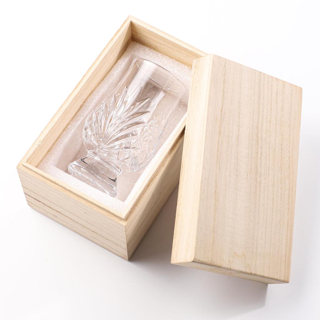 Whiskey Tasting Rocks Glass, Thick and Heavy, 190ml, Wooden Boxed