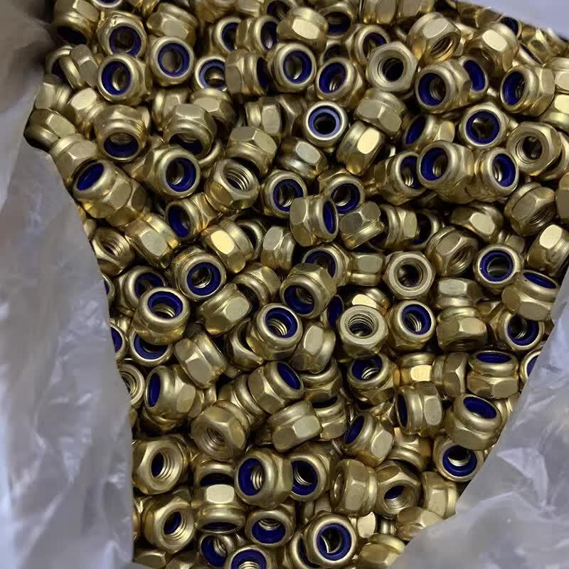 Brass Nickel-Plated Self-Locking Nuts