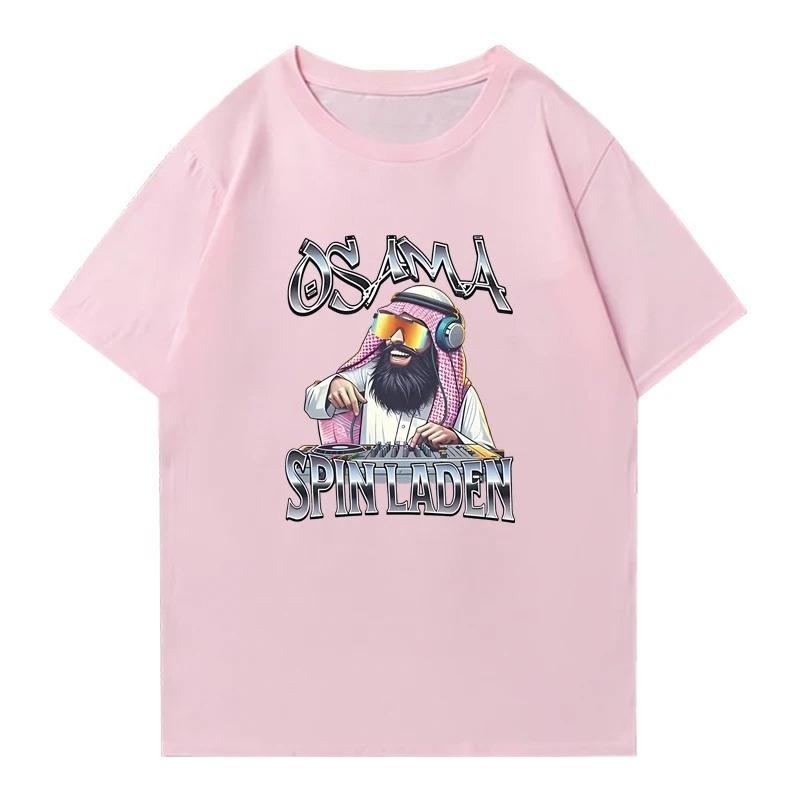 High Quality Osama Spin Laden Graphic print Men Women Oversized Tee shirt 100% Cotton Fashion short sleeve t-shirts Unisex Tops