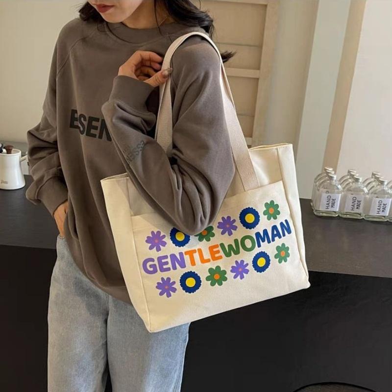 

Большая вместительная холщовая сумка с несколькими карманами, дорожные и хозяйственные сумки с цветочным принтом