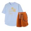 Men's Short Sleeved Set Summer Short Sleeved Slim Fit Upper Garment Men's Two-piece Set