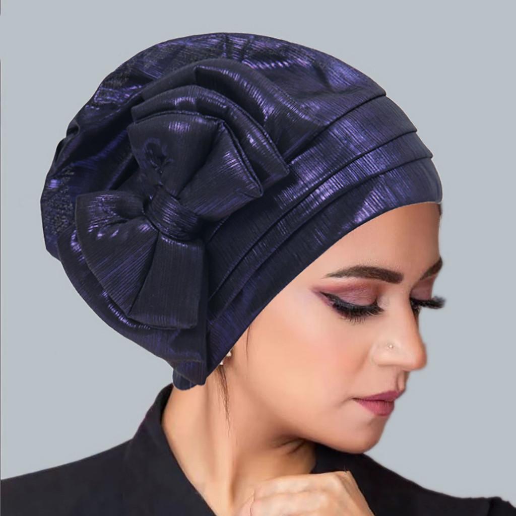 Polyester Knitted Fashion Headscarf With Bow Decor For Casual Wear