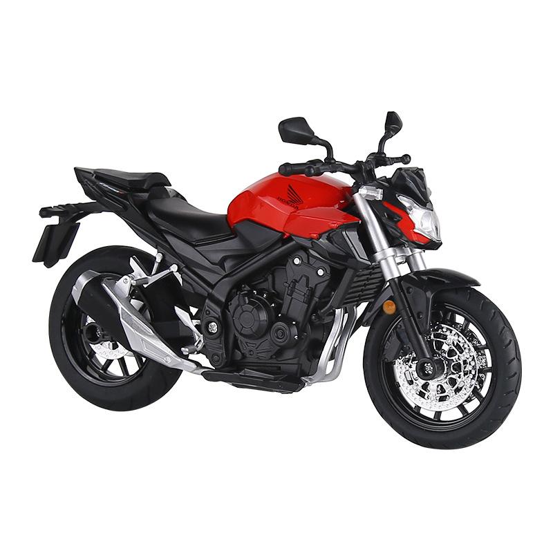 

1/12 Honda CB400F Вуличний мотоцикл Сплавна модель автомобіля Іграшки Гумові шини Колесо Амортизатор Транспортний засіб для дітей Подарунки на фестиваль червоний