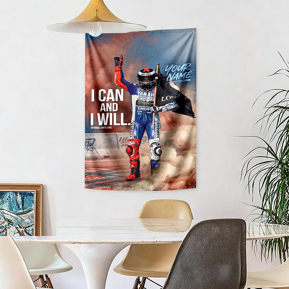Jorge Lorenzo Custom Your Name Wall Decor Tapestry Art For Pet Memorial Birthdaywedding Party Backdrop Family Gift