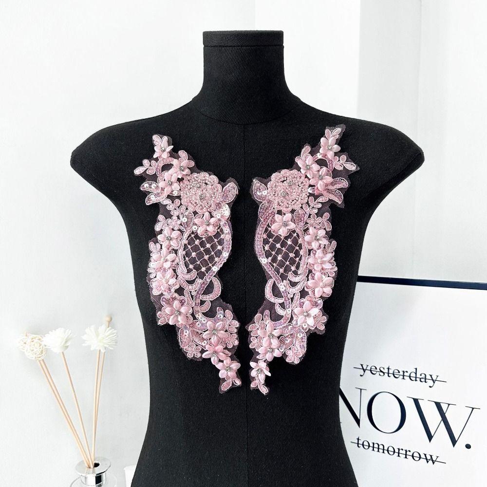 Fabric Dress Accessories Crystal Beads Sewing Decals Fashion Embroidery Decals  Clothing Decoration