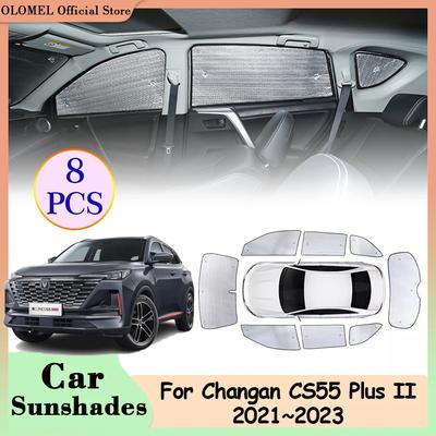 Πλήρης κάλυψη σκίαστρων για Changan CS55 Plus II 2024 2024 2024 Αυτοκινήτου Πίσω Πλαϊνά Παράθυρα Παρμπρίζ Sunvisor Mat Covers Αξεσουάρ