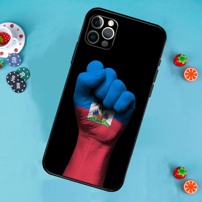 Vintage Haiti Haitian Flag Phone Case For iPhone 17 Air 14 16 15 11 12 13 Pro Max 12 13 mini 15 16 Plus 16e Cover Funda iPhone 12 mini